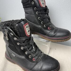 Mens Pajar Canada Zip Black Waterproof Winter Boots Sz 9